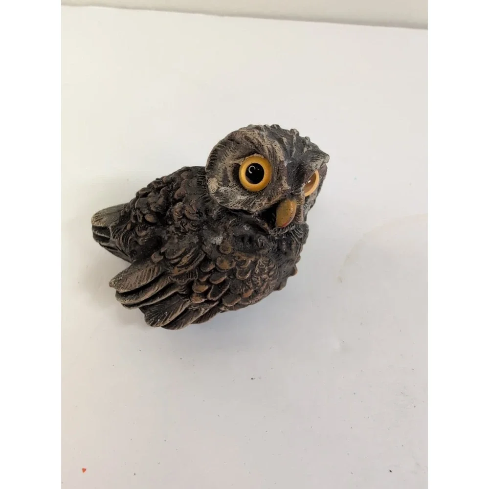 Vintage Resin Owl‎ Figurine